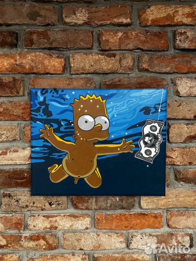 Интерьерная картина Nirvana Барт Симпсоны