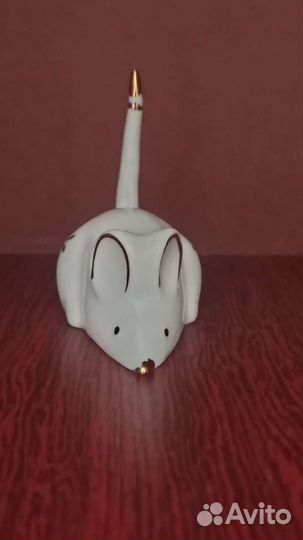 Статуэтки фарфор СССР: Пекинес Собачка лфз Мышка