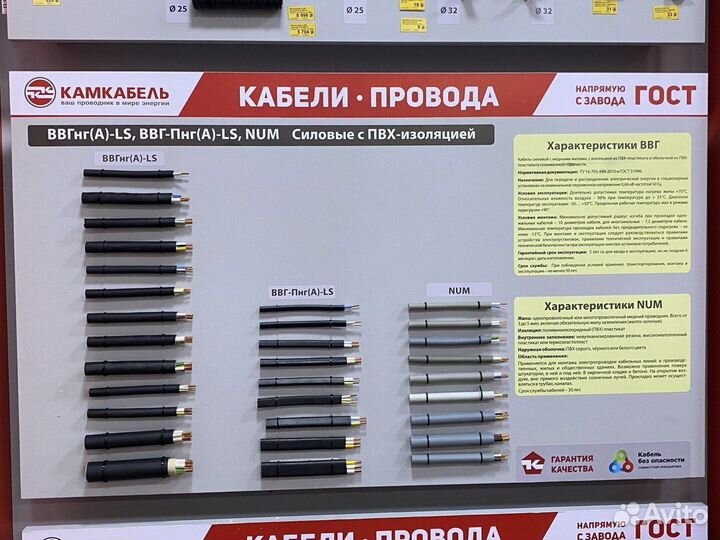 Кабель ввг ГОСТ 5x2,5 5x4 5x1,5 / любые оптом 100м