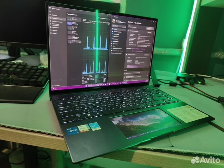 Ультрабук asus zenbook 14“ oled 2 экрана