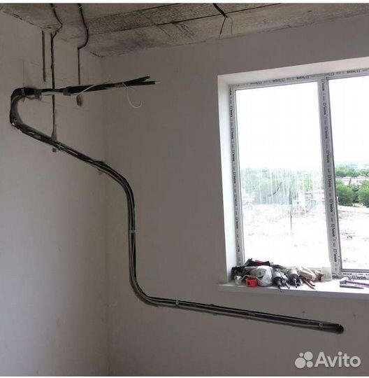 Монтаж закладных трасс, установка сплит-систем