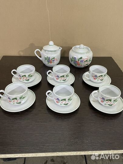 Кофейный сервиз вербилки СССР перламутр