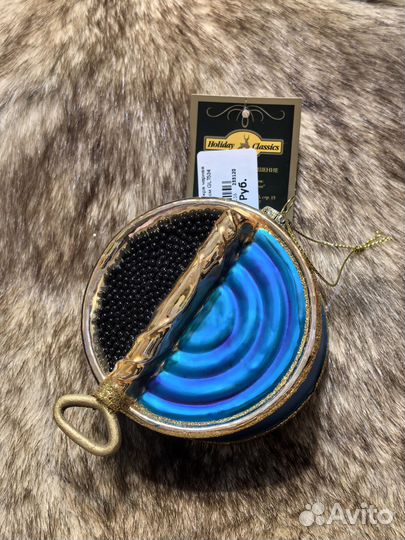 Ёлочная игрушка Банка икры, Holiday Classic, новая