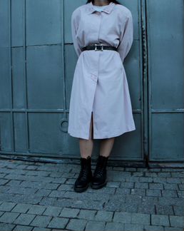 Винтажный розовый тренч