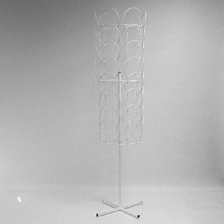 Стенд - экспозитор для шапок напольный белый