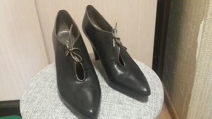 Ботильоны кожаные