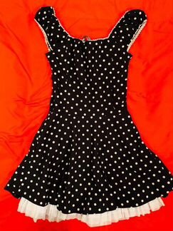 Платье в горошек хлопок XS