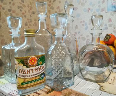Стеклянные бутылки с пробкой 0,5 л