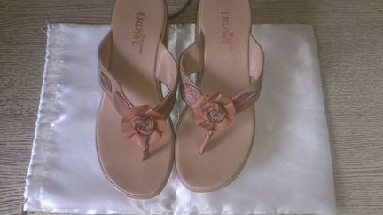 Сабо на платформе, натуральная кожа