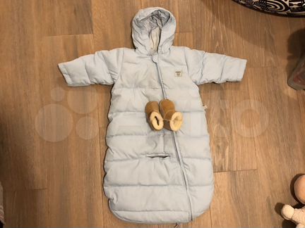 Конверт зимний для малыша 0+ и угги