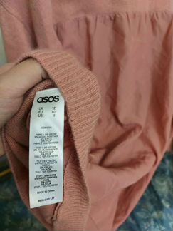 Розовый ангоровый свитер платье ASOS
