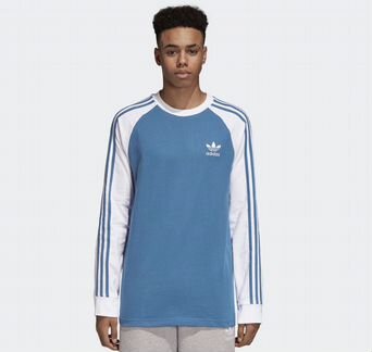 Лонгслив Adidas 3-stripes Blue новый оригинал