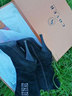 Сапоги замшевые