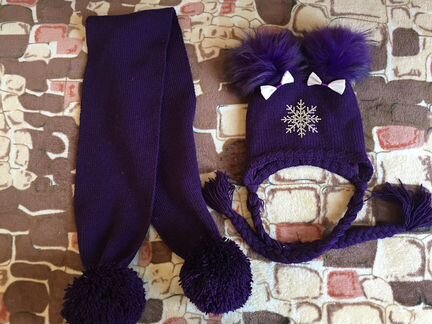 Комплект зимний шапка, шарф