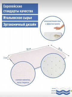 Детская ортопедическая подушка Memory Baby