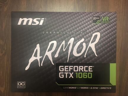 Видеокарта nvidia GTX-1060 6gb MSI Armor OC