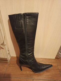 Сапоги женские кожаные демисезонные 39 размер