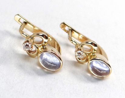 Советские золотые серьги 585 пробы, СССР