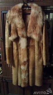 Дубленка с воротником из меха лисы