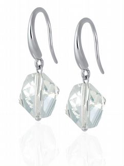 Серебряные серьги с кристаллами Swarovski