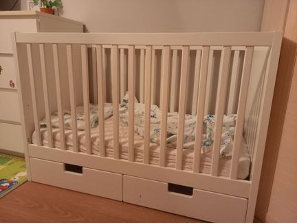 Кровать детская IKEA стува + постельное белье