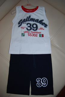 Новый спортивный костюмчик шорты и майка