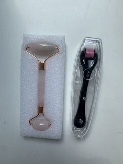 Набор мезороллер и гуаша розовый