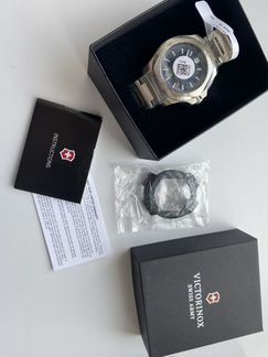 Часы Victorinox inox синие браслет новые