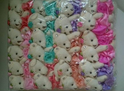 Игрушки для букетов, мишки