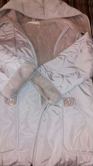 Куртка на флисе осенняя разм 56 белая
