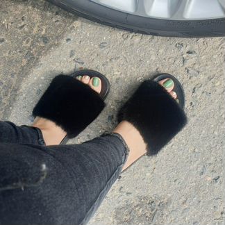 Норковые тапочки