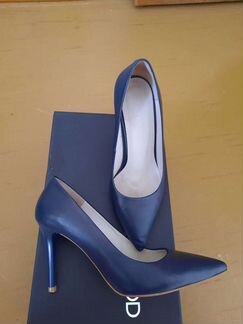 Туфли кожаные синие