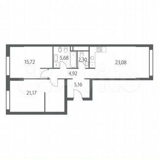 3-к квартира, 78 м², 5/51 эт.