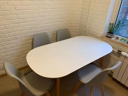 Стол овальный раздвижной Eames dsw, Oslo 120/150/8