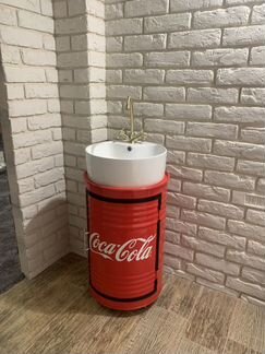 Декоративная бочка мойка. Раковина из бочки