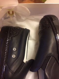 Новые чёрные кожаные слипоны Casadei (оригинал)