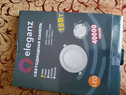 Светодиодная панель Eleganz 18 вт круглый светильн