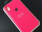 Силиконовый чехол на iPhone XR ярко-розовый
