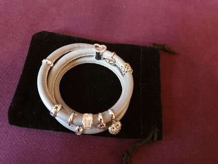 Браслет с шармами Umode из натуральной кожи