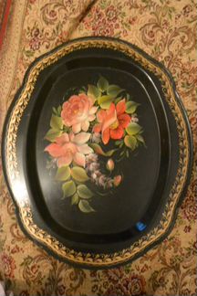 Металлический поднос.жостово