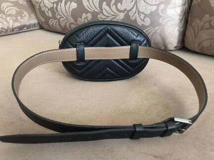 Поясная кожаная сумка