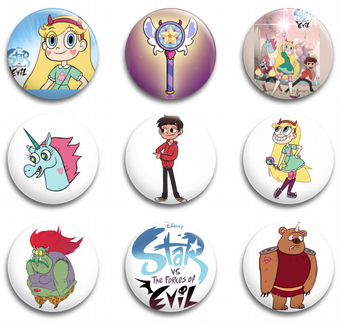 Набор значков Здвездная принцесса и силы зла Star