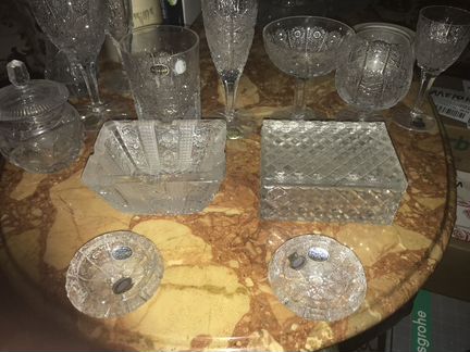 Коллекция хрустальной посуды Bohemia Чехословакия