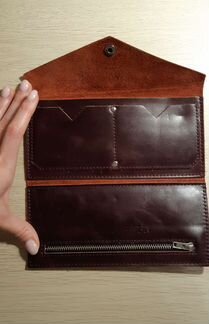 Кошелёк дизайнерский женский кожа