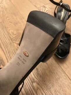 Босоножки Sergio Rossi черные лаковые 38 размер