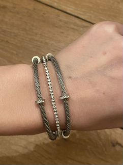 Серебряный браслет с фианитами