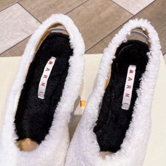 Сабо Marni из натуральной овчины эксклюзив