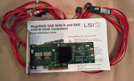 SAS raid контроллер LSI megaraid SAS 9240-8i