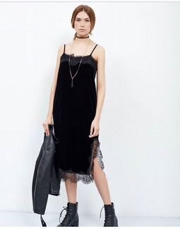 Private Sun (fiksson) платье комбинация, бархатное