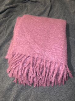 Розовый мохеровый плед Zara Home